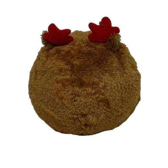 Ty Beanie Hoofer Ball Plush Reindeer Christmas Toy With Red Antlers 2011 5 inch - Picture 2 of 5